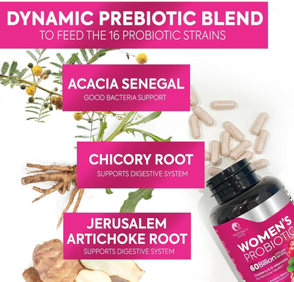 Probiotics for Women - for Digestive Health, Immune Support, & Vaginal Health