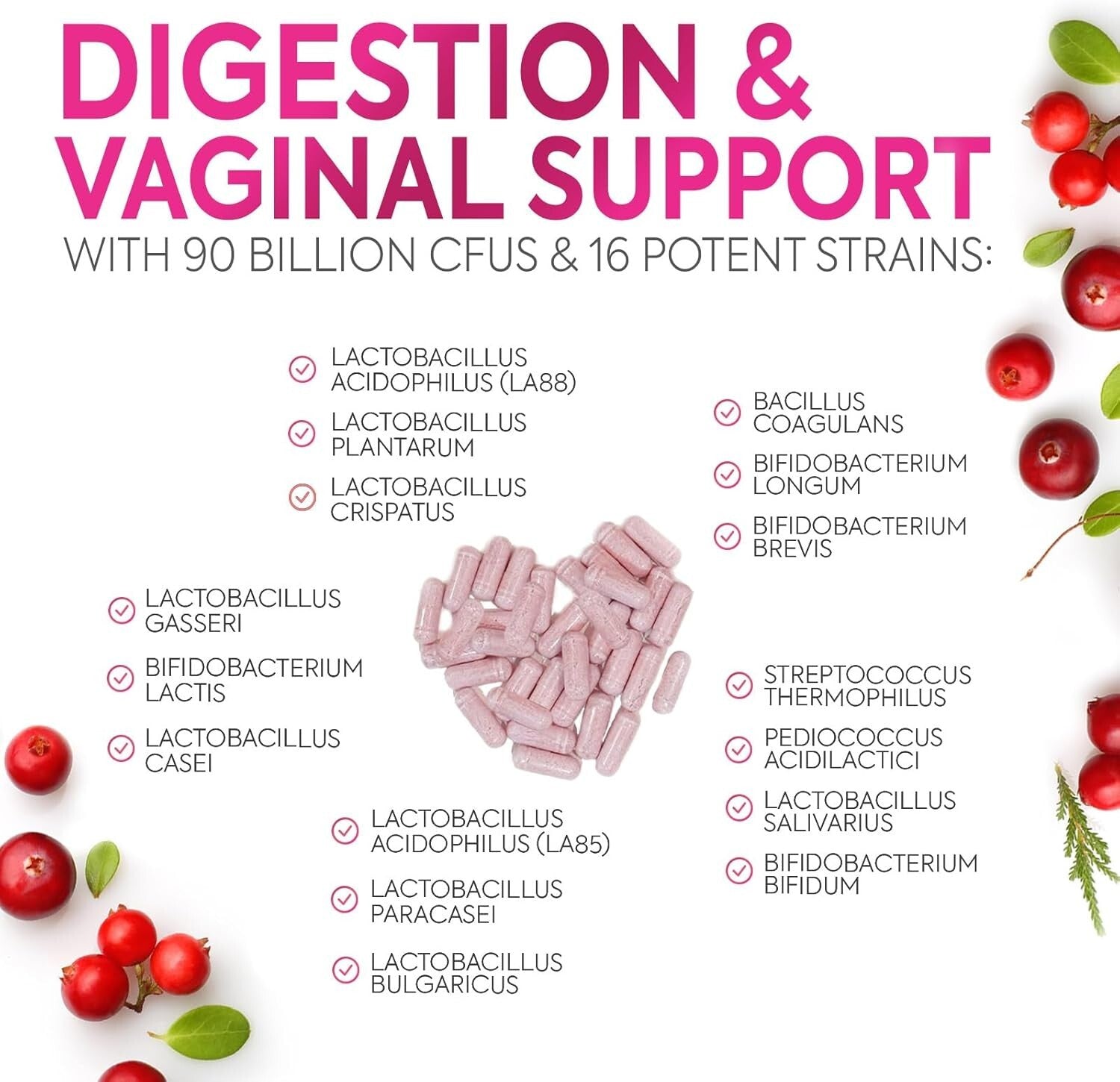 Probiotics for Women - for Digestive Health, Immune Support, & Vaginal Health