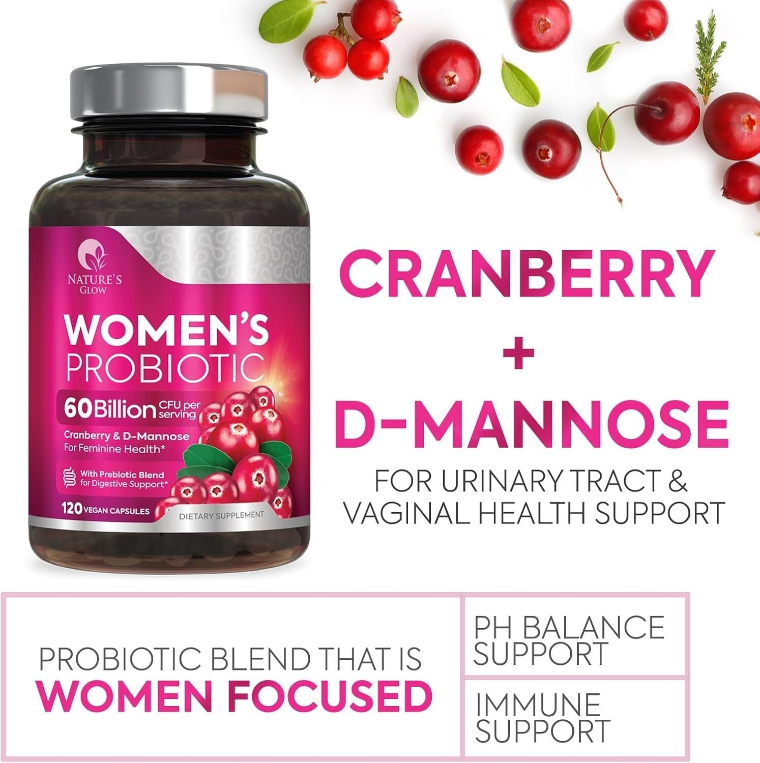 Probiotics for Women - for Digestive Health, Immune Support, & Vaginal Health