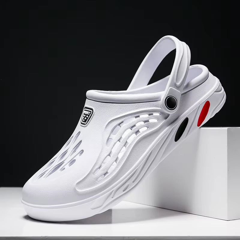 Summer Men Sandals Light EVA Men'S Casual Shoes Hole Shoes Clogs Lovers Home Garden Outdoor Male Beach Flat Slippers Big Size 49