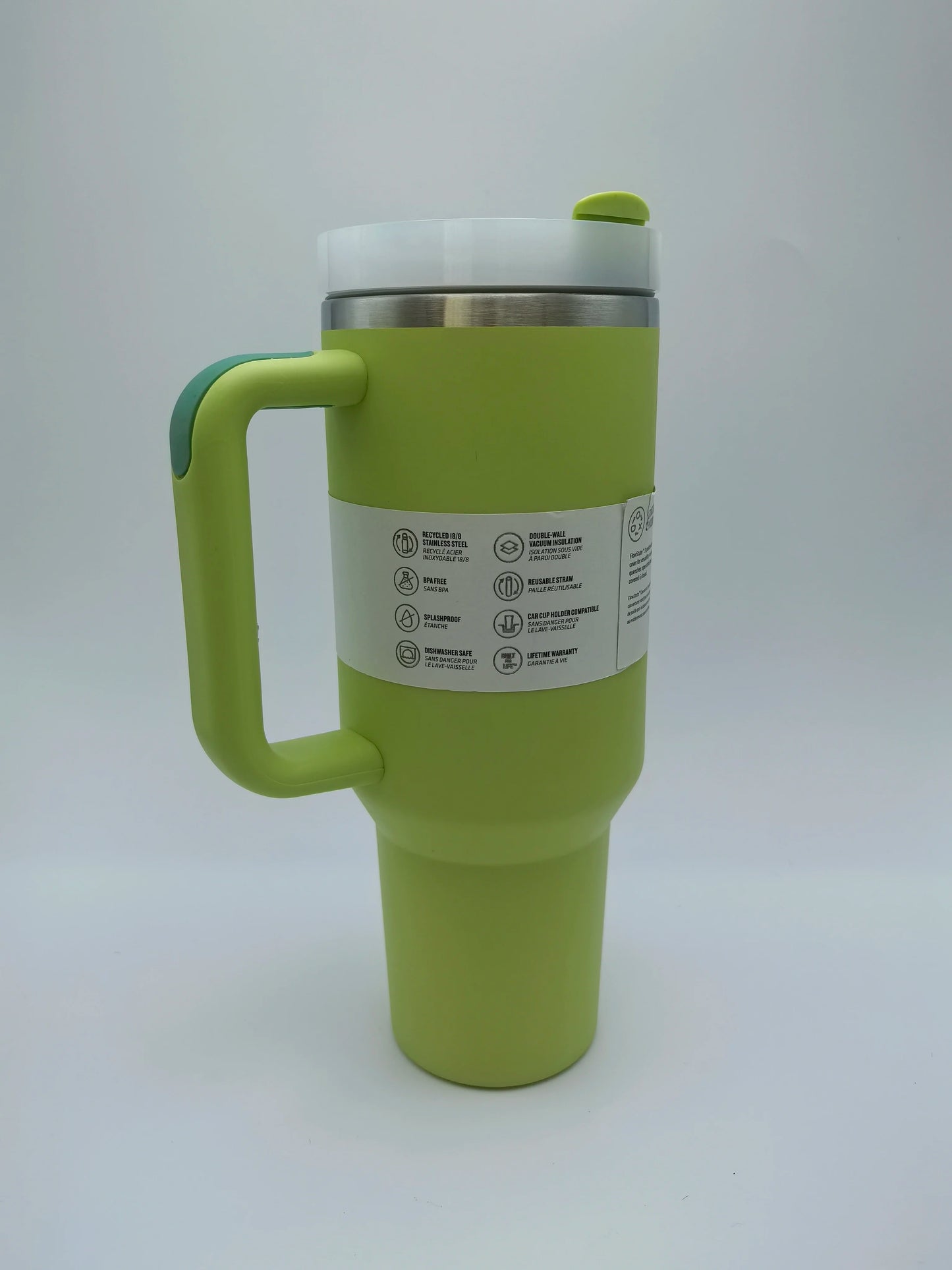 40 Oz Tumbler with Handle and Straw | Cup Holder for Travel | Insulated Stainless Steel Cup | BPA- Free |