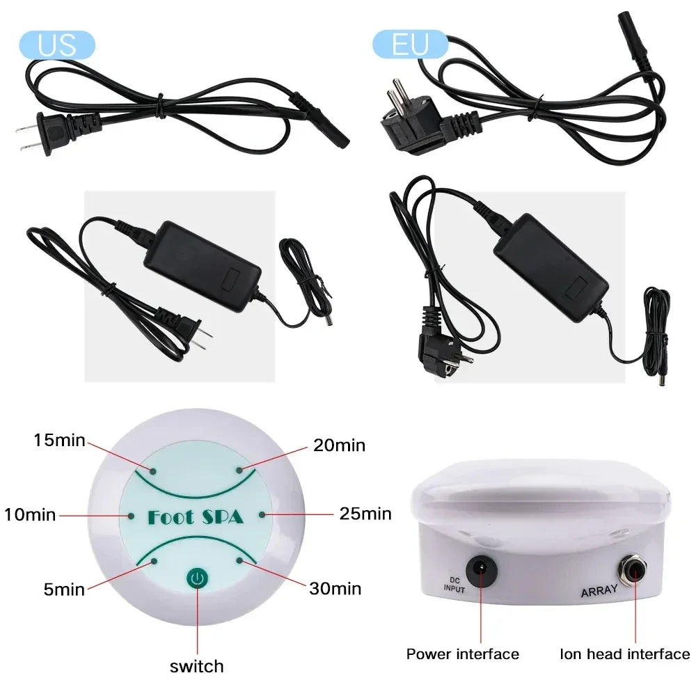 Detox Ionic Foot Spa Bath Machine Massage Foot Ionic Detoxification Relieves Fatigue Promote Good Health and Full for Vitality