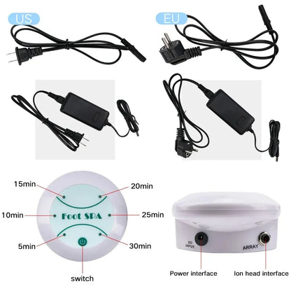 Detox Ionic Foot Spa Bath Machine Massage Foot Ionic Detoxification Relieves Fatigue Promote Good Health and Full for Vitality